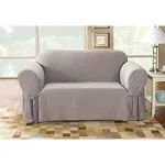 Sure Fit Cotton Duck Loveseat Slipcover, Gray