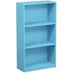  Basic Bookcase Storage Shelves 3-Tier Light Blue