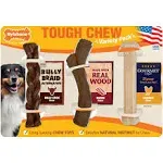 Nylabone Tough Dog Chew Variety Pack, 3-Count Long lasting Chew Toys Made USA