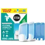 STEM Trampa de luz: trampa para moscas de fruta para interiores, control eficaz de insectos para el hogar, atrae y atrapa insectos voladores, emite luz azul suave, kit de inicio con 2 dispositivos