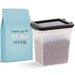 Iris USA 12.75qt/10lbs Pet Food Container w/ Sealed Top, Black