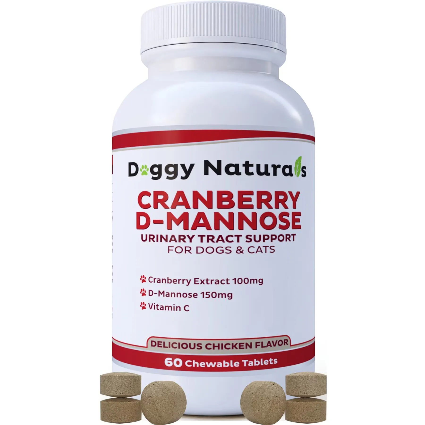 Cranberry D-Mannose for Dogs and Cats Urinary Tract Infection Support Prevents and Eliminates Uti, Bladder Infection Kidney Support, Antioxidant