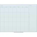 U Brands Glass Dry Erase Calendar Board 35x23 White Frosted Surface Frameless