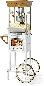 Nostalgia NKPCRTCD8IVY 53" Popcorn Cart - Ivory