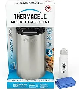 Thermacell Mosquito Patio Shield Repeller; Includes 12-Hour Refill; Highly Effective Mosquito Repellent for Patio; Bug Spray Alternative; Scent Free; No Candles or Flames