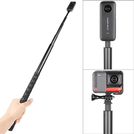 PellKing Long 77inch Invisible Selfie Stick for Insta360 One X3 X2 x Insta360 One R RS Insta 360 Camera 1/4" Extended Monopod Pole