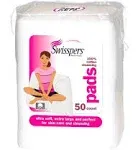 Swisspers Premium Facial Cleansing Pad, 100% Cotton, Ultra Soft, Extra Large, 50 Pads per Re-closable Bag