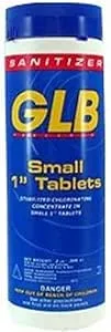 GLB 71250A 1-Inch Chlorine Sanitizing Tablets, 2-Pound, Small