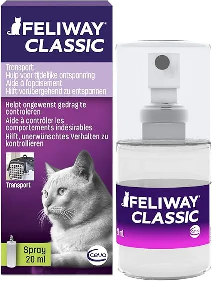 FELIWAY Classic Cat Calming Pheromone Travel Spray (20 mL)