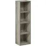 Furinno Pasir 4 Tier Open Shelf, Steam Beech