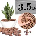 Clay Pebbles Hydroponic Rocks Organic Ceramsite Grow Media for Horticultural,Orchids,Drainage (3.5 lb)