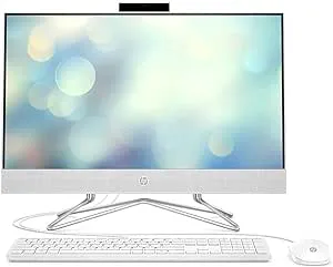 HP 24" All-in-One Desktop, AMD Athlon Silver 3050U Processor, AMD Radeon Graphics, 8 GB RAM, 256 GB SSD, Windows 11 Home (24-dd0210, Snow white)