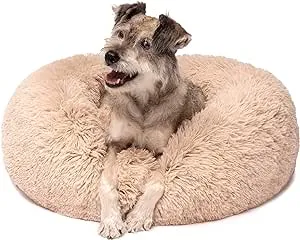 Friends Forever Coco Faux Fur Self Warming Indoor Round Donut Cuddler - Medium - Tan