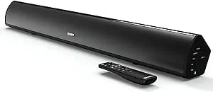 Majority 120W Powerful Stereo Sound Bar for TV, 2.1 Channel Sound, Home Theatre 3D Soundbar with Built-in Subwoofer | HDMI ARC, Bluetooth, Optical, RCA, USB & AUX Playback, Teton