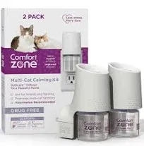 Comfort Zone Multi Cat Calming Diffuser: 2 Pheromone Diffusers & 2 Refills