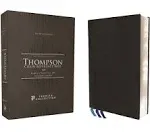 NIV, Thompson Chain-Reference Bible, Premium Goatskin Leather, Black, Premier Collection, Black Letter, Art Gilded Edges, Comfort Print