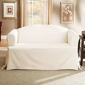 Sure Fit Cotton Duck Loveseat Slipcover