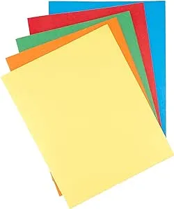 AmazonBasics Twin Pocket File Folders with Fasteners, 25-Pack