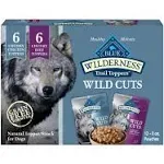 Blue Buffalo Wilderness Trail Toppers Wild Cuts Chicken & Beef Bites Variety Pack Wet Dog Food, 3 oz., Count of 12