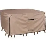 ULTCOVER Square Patio Heavy Duty Table Cover - 62&#034;(L)x62&#034;(W), Brown 