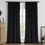 Joydeco Black 100% Blackout Curtains 108 Inches Long 2 Panels Set, Black Out Curtain for Bedroom Living Room, Luxury Heavy Duty Thermal Insulated