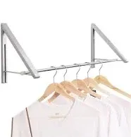 CLOTHES DRYING RACK Wall Mounted Laundry Room Folding Coat Racks with Rod ANJUER