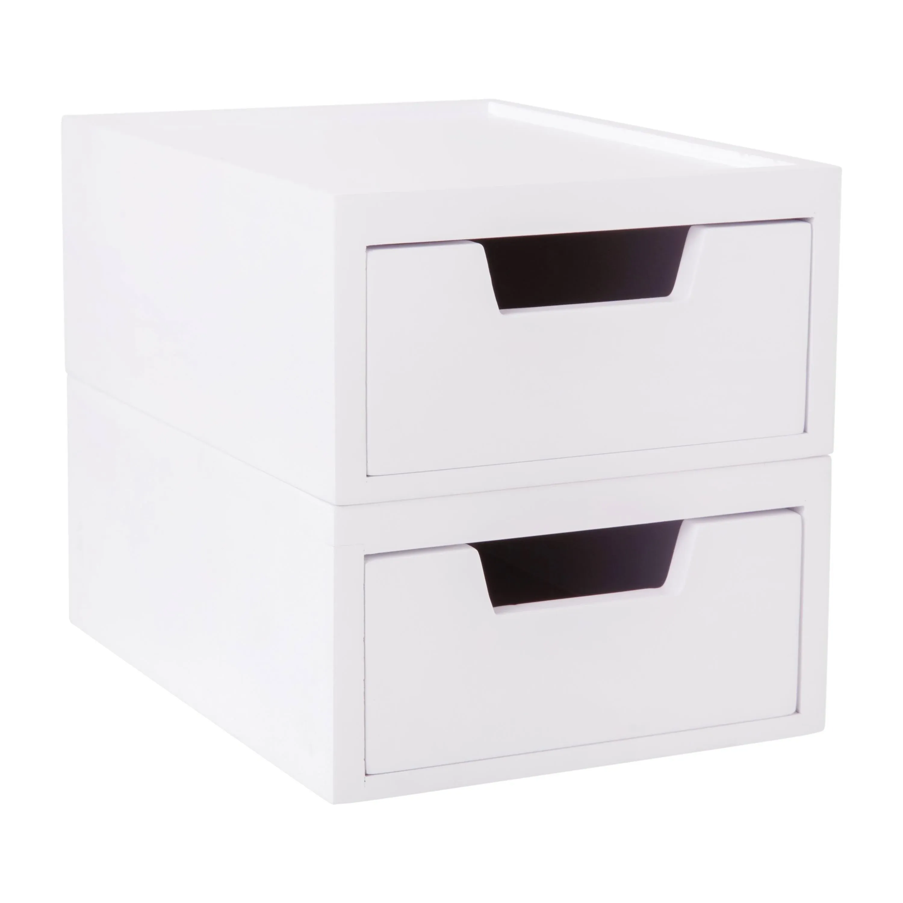 Martha Stewart Weston Stackable Wooden Storage Boxes with Drawers