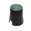 NDS 6 in. Round Valve Box and Cover, Black Box, Green ICV Cover 107BC