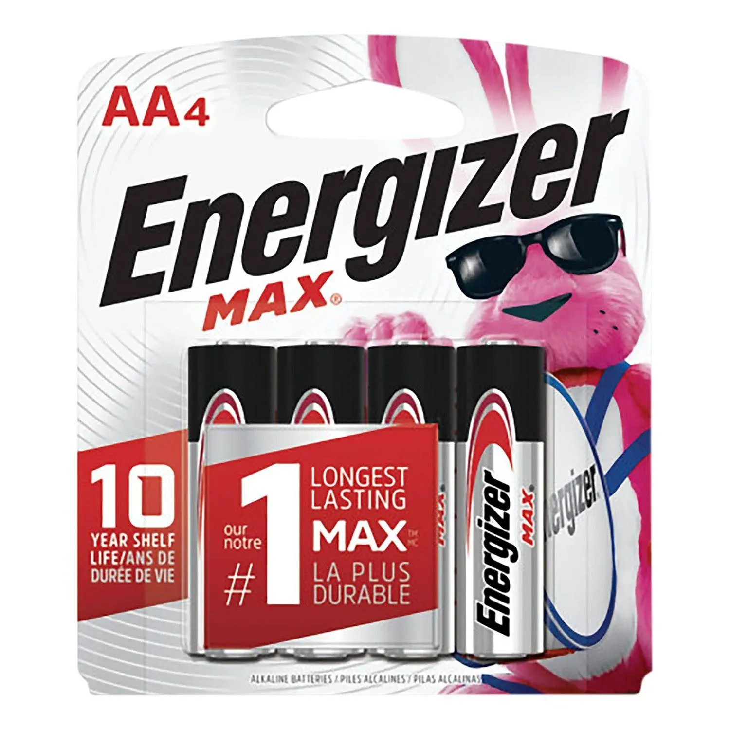 Energizer Max Alkaline AA Batteries, 4 Pack