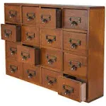 16 Drawers Apothecary Cabinet with Drawers Tabletop Apothecary Chests and Cabine