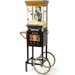 Nostalgia 8 oz Candy Snack Dispensing Popcorn Cart - Black