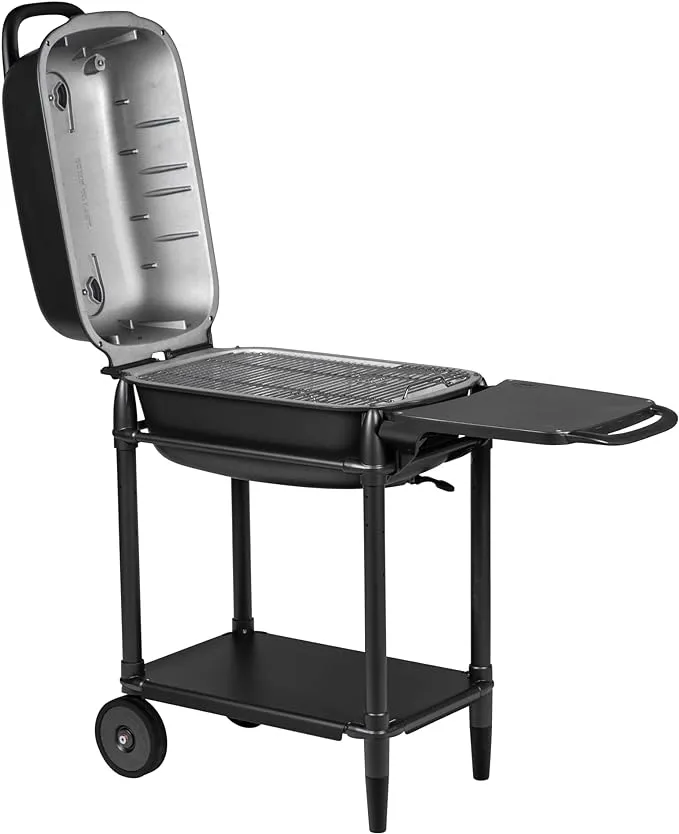 PK Grills Charcoal BBQ Grill and Smoker, PK300-BCX Cast Aluminum Portable Outdoor Barbeque Grill for Camping, Grilling, Graphite/Black, Premium