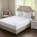 Madison Park - Cloud Soft Overfilled Plush Waterproof Mattress Pad - Twin XL - White