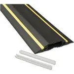 D-Line FC83H Medium-Duty Floor Cable Cover, Black with Yellow Hazard Stripe