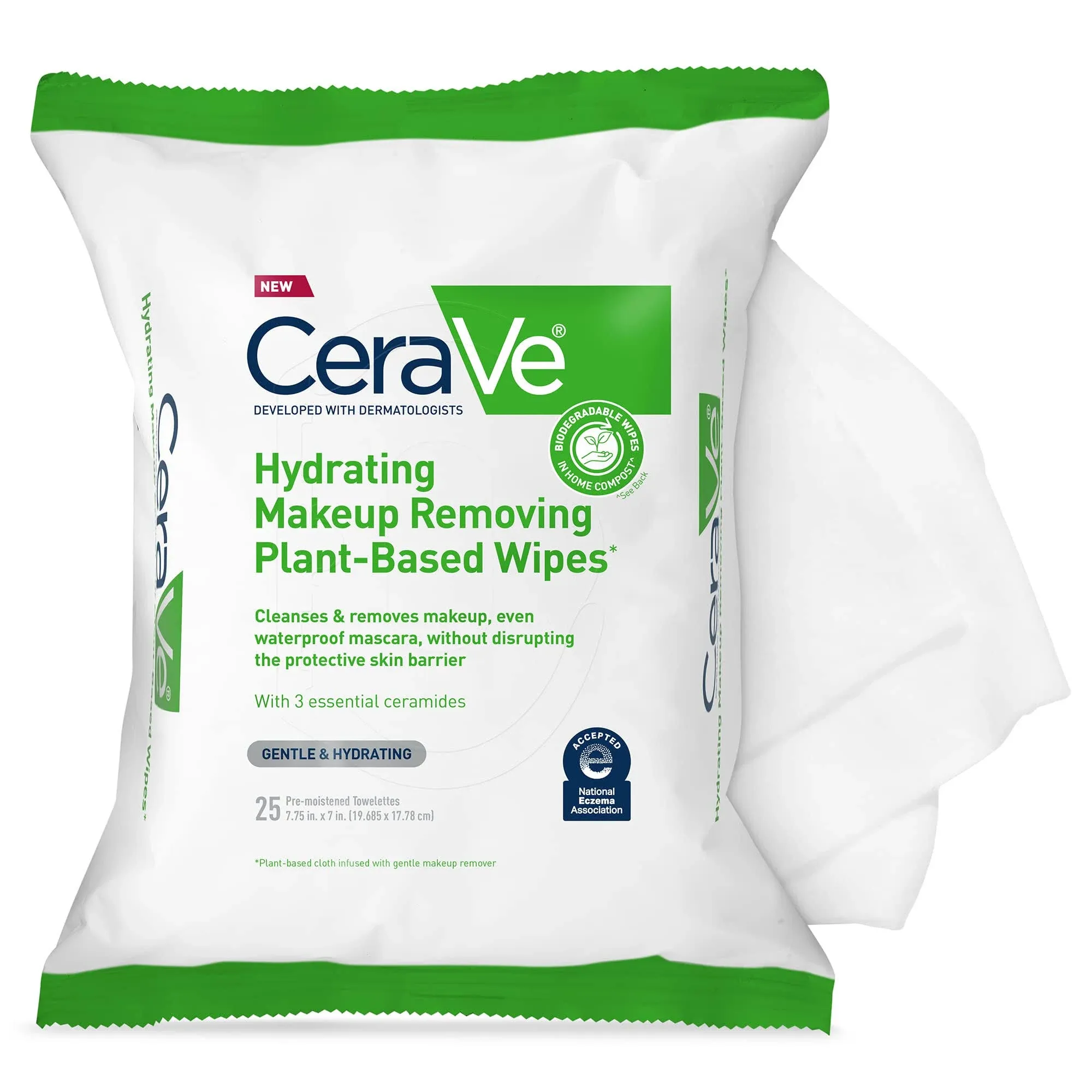 Makeup Remover Wipes Hydrating Facial Cleansing - 25 Count