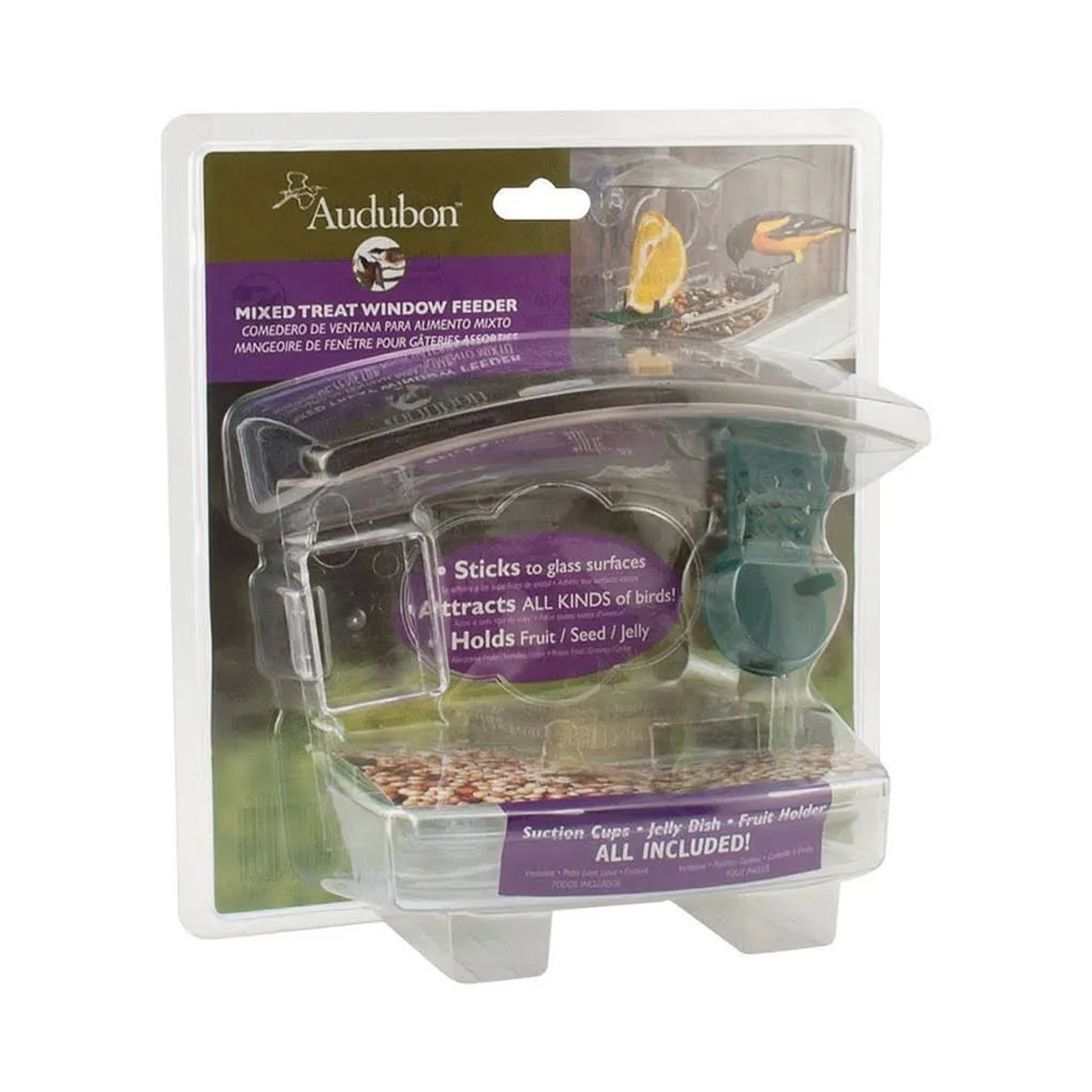 Woodlink Nawfdr Audubon Mixed Treat Window Feeder, 7.5"