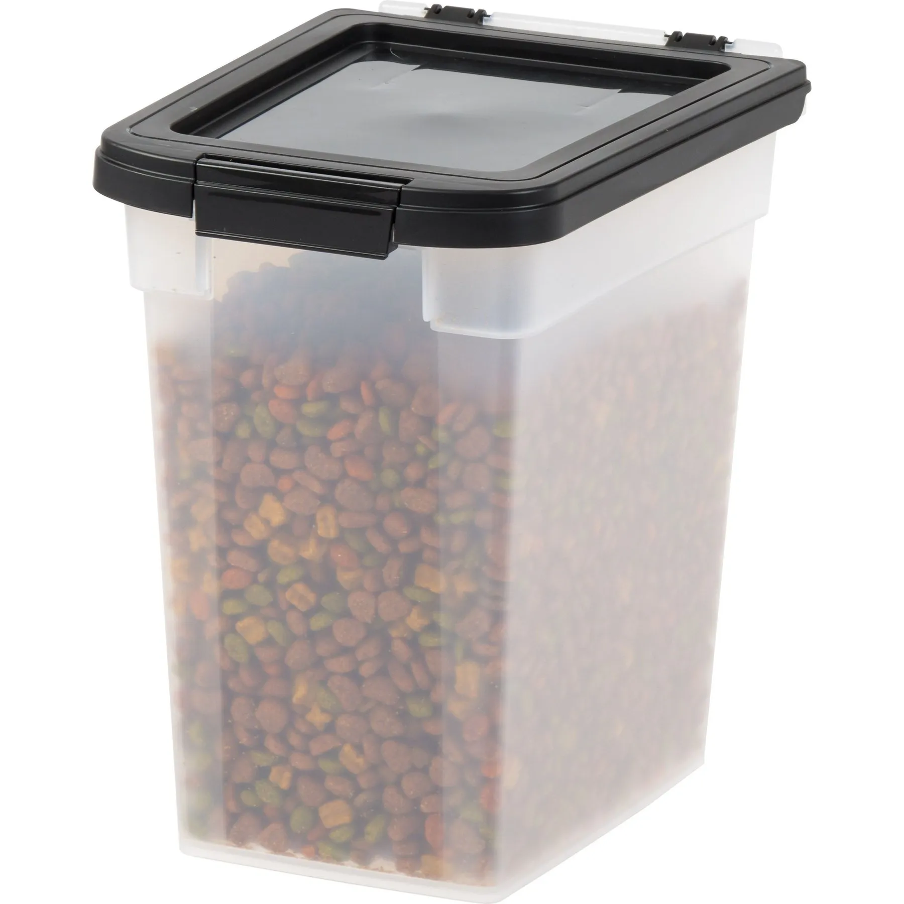 Iris USA 12.75qt/10lbs Pet Food Container w/ Sealed Top, Black