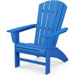 POLYWOOD Nautical Curveback Adirondack Chair - Pacific Blue