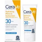 Cerave Hydrating Mineral Face Sunscreen Lotion – SPF 30 - 2.5oz