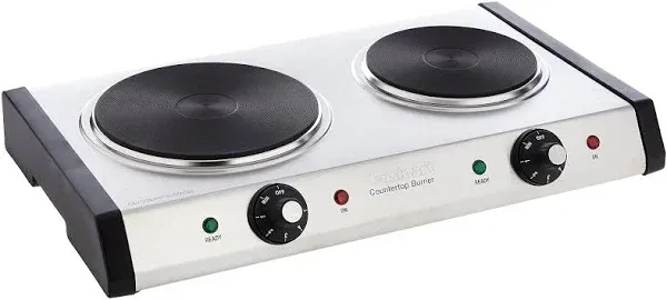 Cuisinart Countertop, Double Burner, Silver