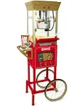 Nostalgia 53" Popcorn Cart with Candy Dispenser Red