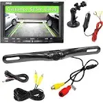 Pyle PLCM7500 7" Window Suction-Mount LCD Monitor & License Mount Backup Camera