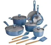 Tramontina 14 Piece Ceramic Cookware Set (Teal)