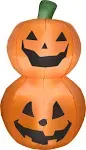 New in Box Gemmy 3 1/2 Foot Air Blown Inflatable Halloween LED Pumpkin Duo