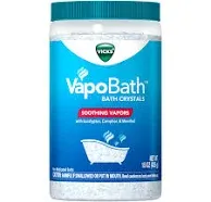 VapoBath Bath Crystals Soothing Vapors w Eucalyptus Camphor Menthol 36oz