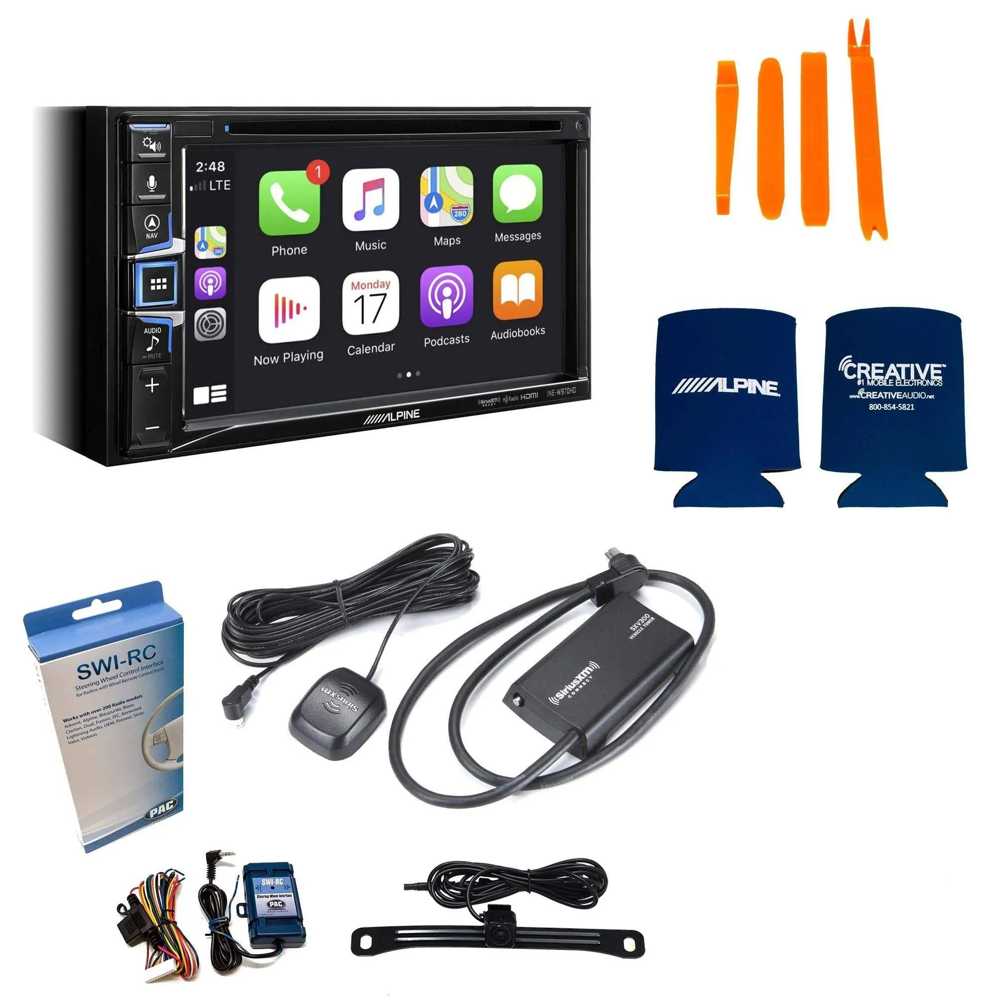 Alpine INE-W970HD system Camera SiriusXM Tuner Steering Wheel control adpater