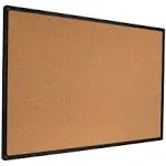 DexBoard Cork Board Bulletin Board for Wall, 24''x36'', Black Frame, Wall Mounted Decorative Hanging Pin Board, Perfect for Disp