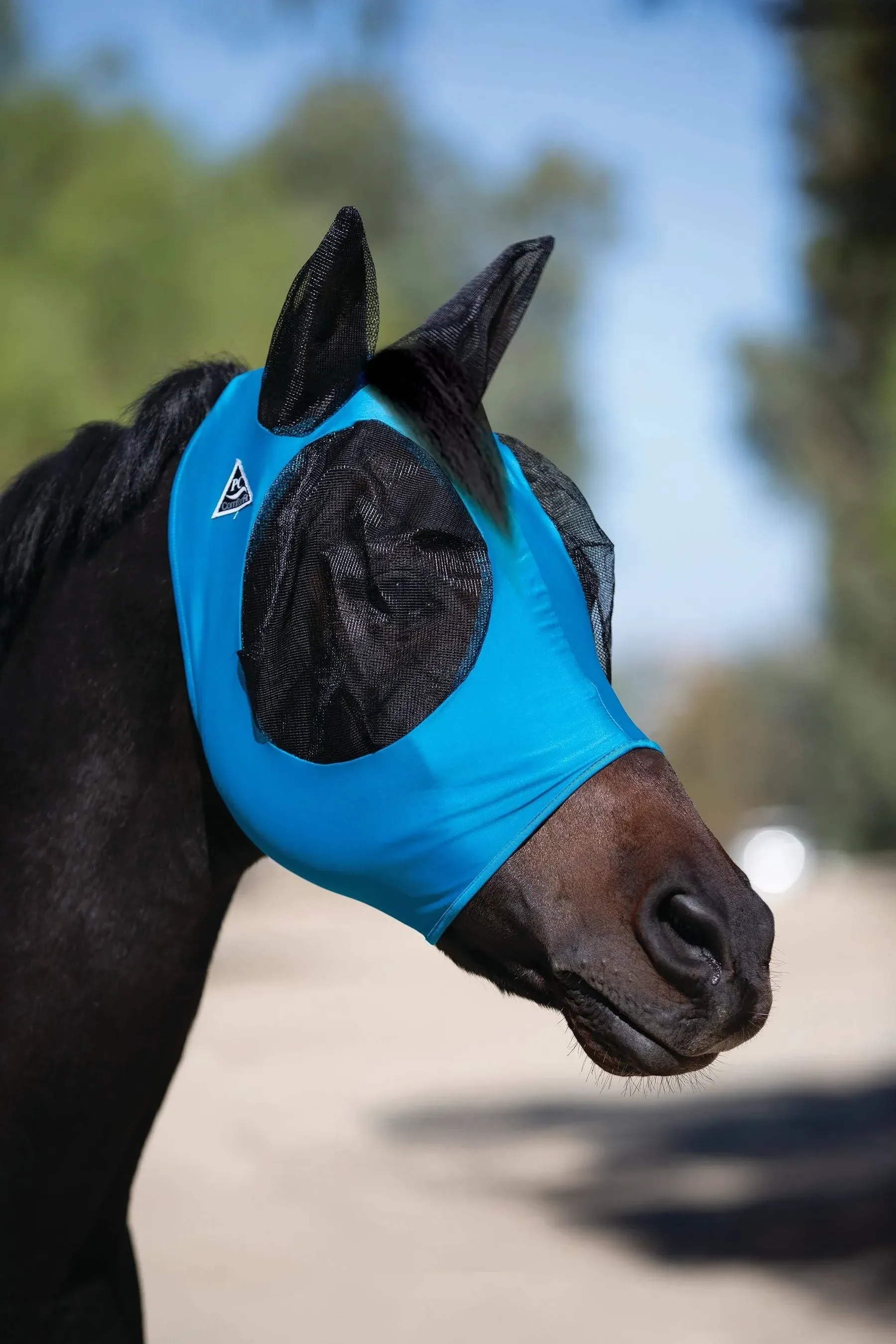 Professional's Choice Comfort Fit Lycra Fly Mask COB / Pacific Blue