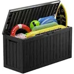 80 Gallons Water Resistant Resin Lockable Deck Box