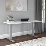 Bush Furniture Cabot 60W x 30D Electric Height Adjustable Standing Desk Storm Gray/Cool Gray Metallic